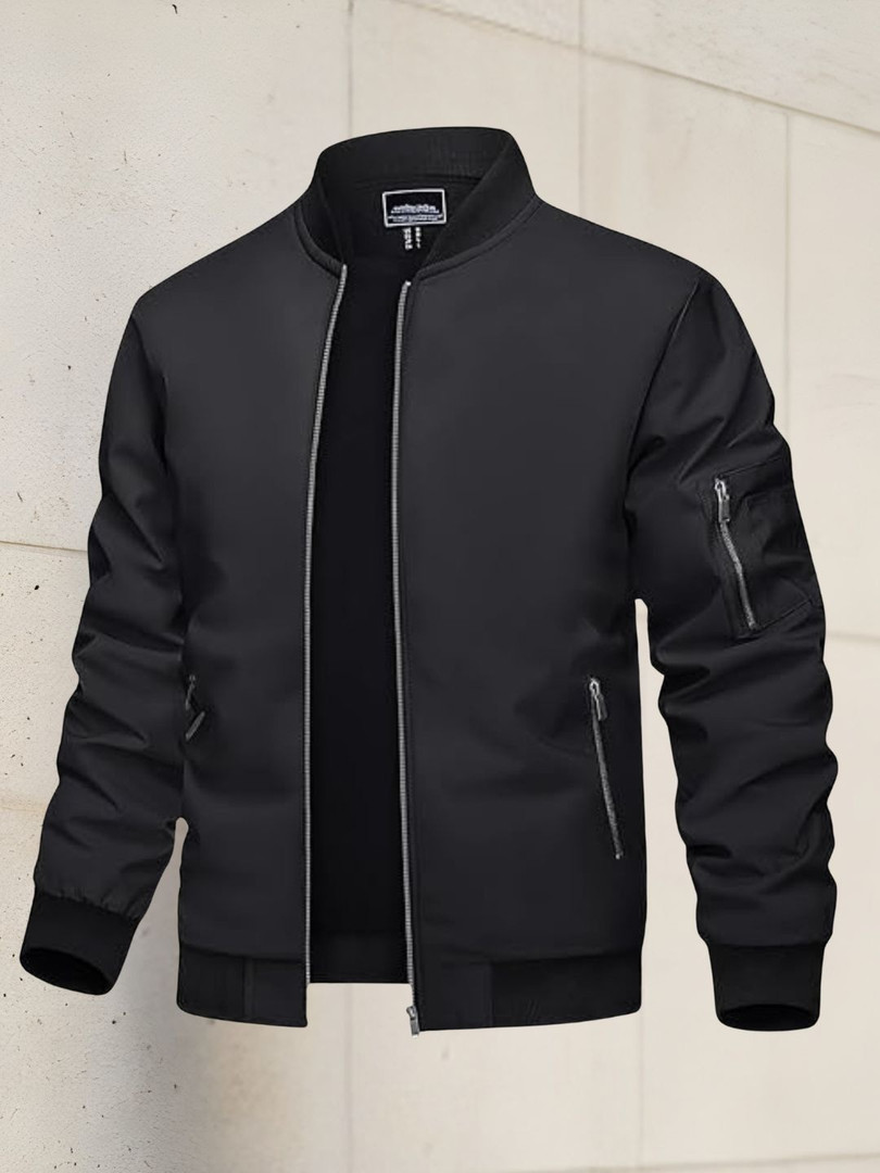 MIA FASHION Men Lightweight Cycling Biker Jacket