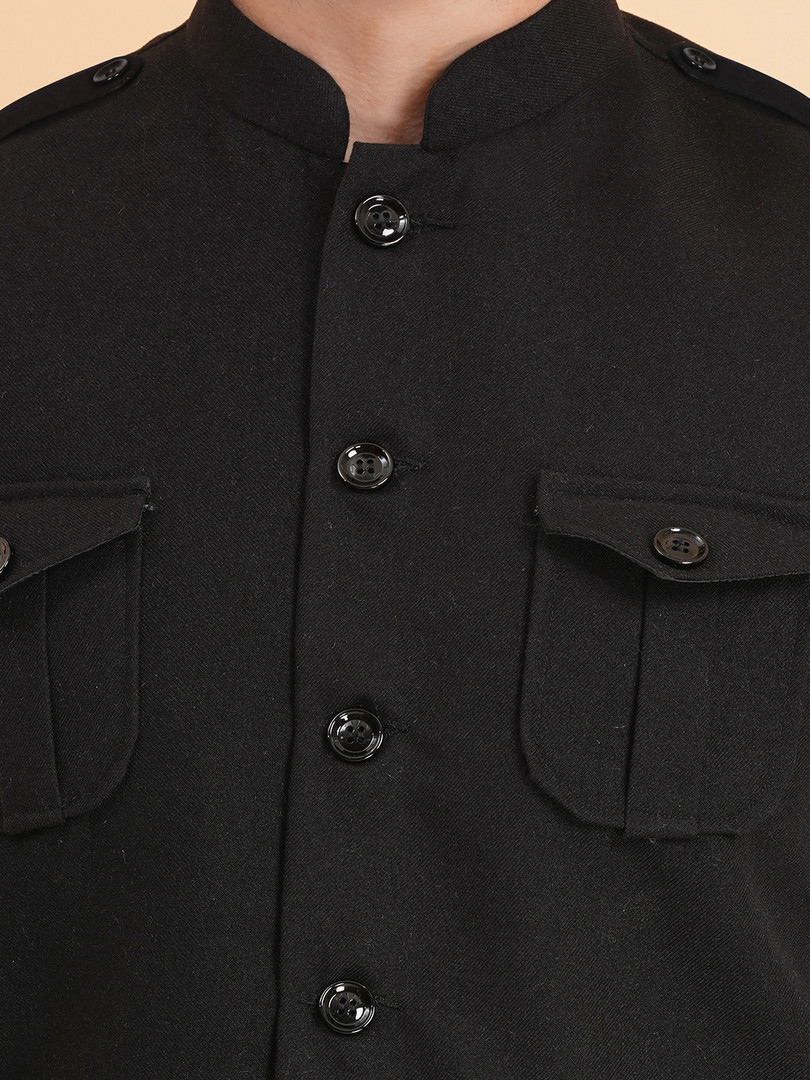 SG LEMAN Mandarin Collar Nehru Jackets