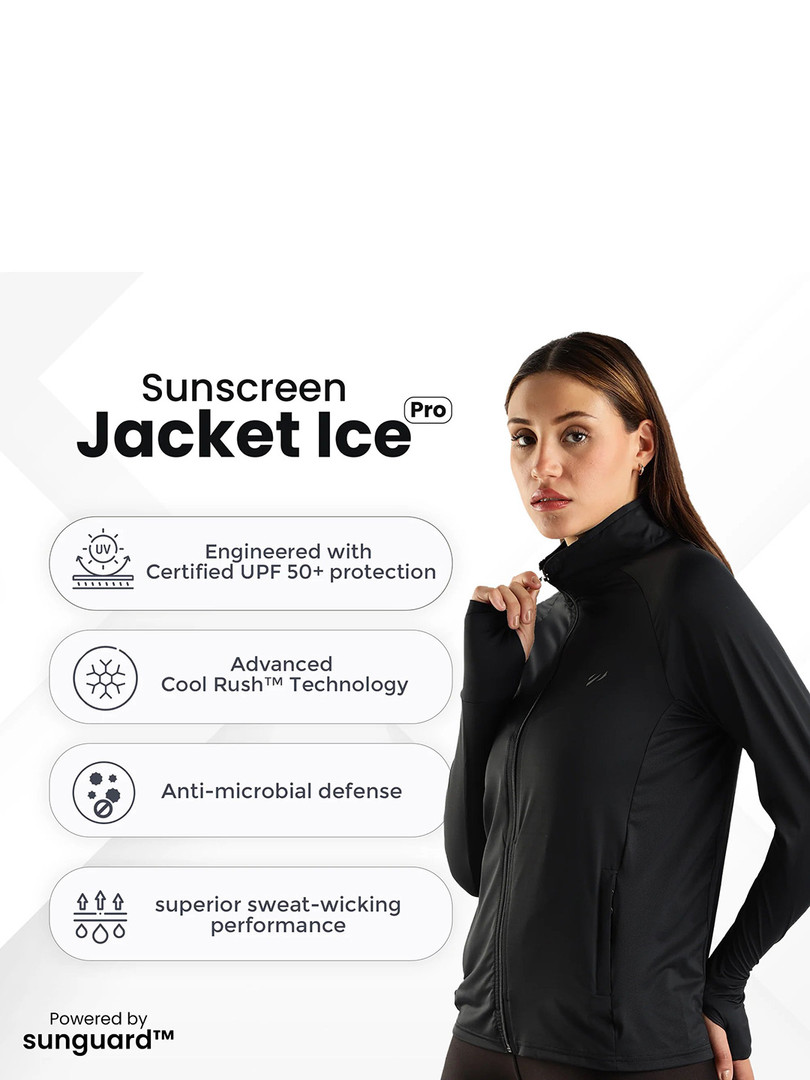 BLUE TYGA Men Sunscreen Lightweight Outdoor Sporty Jacket Ice Pro