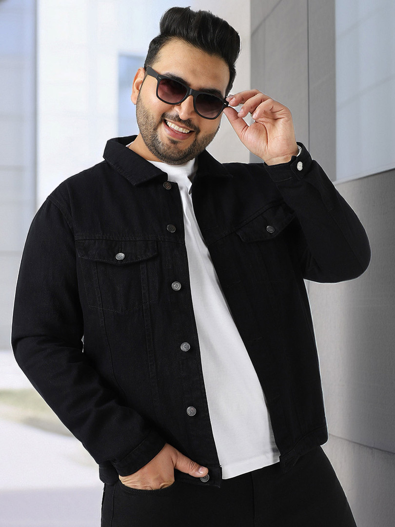 Urbano Plus Men Washed Regular Fit Denim Jacket