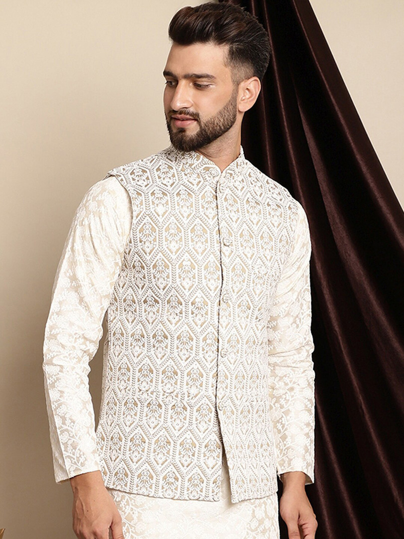 Anouk Embroidered Nehru Jacket