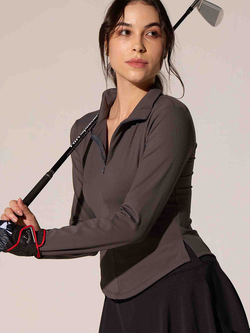 jackets CAVA Charcoal Zip-It-Up Top