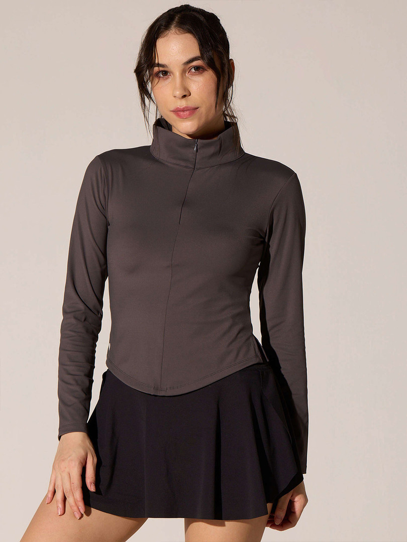 CAVA Charcoal Zip-It-Up Top