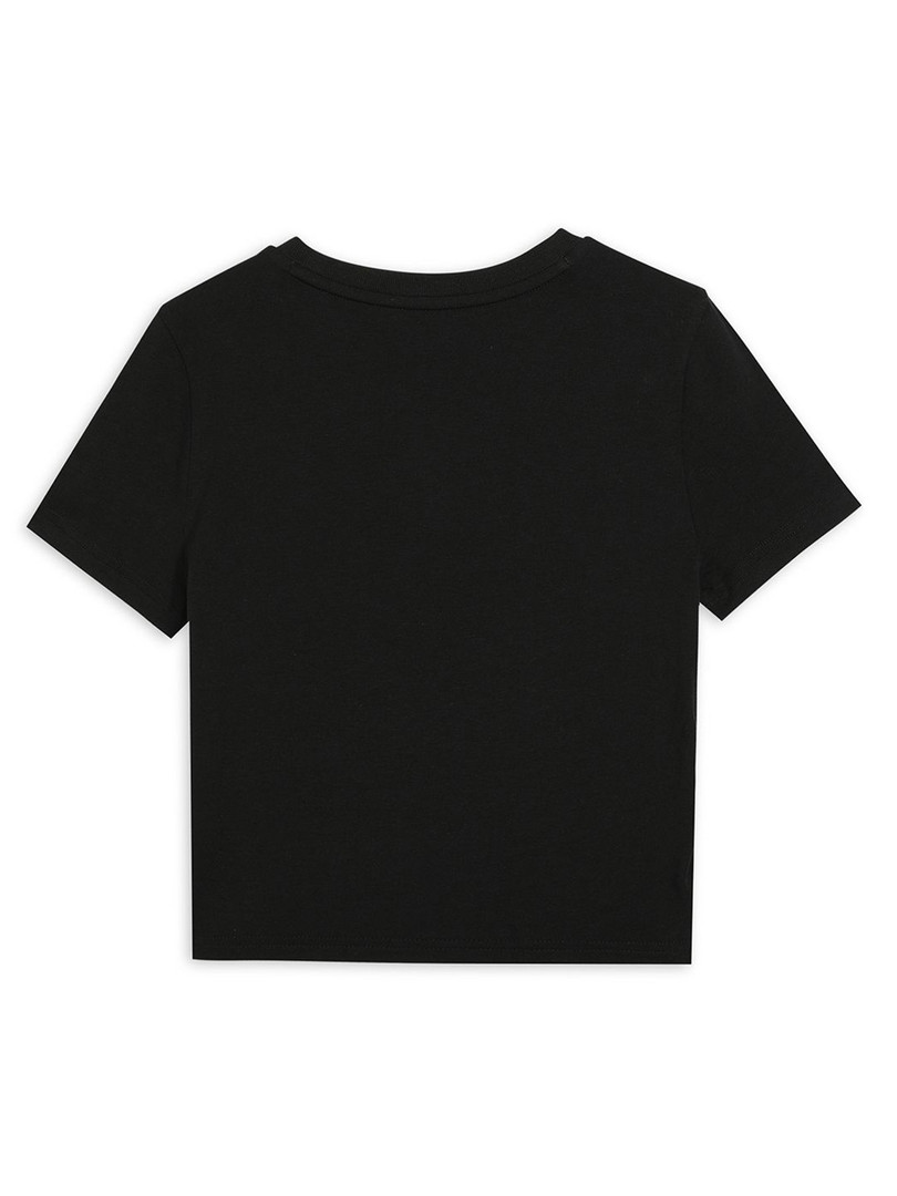 Puma Girls Essentials Metallic Youth Brand Logo Printed Pure Cotton T-Shirt