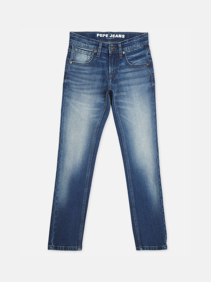 Pepe Jeans Boys Slim Fit Heavy Fade Stretchable Jeans