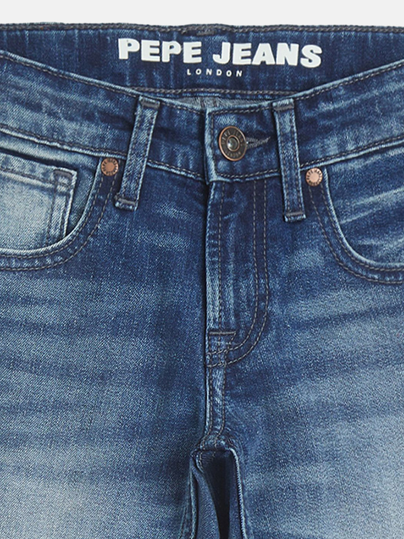 Pepe Jeans Boys Slim Fit Heavy Fade Stretchable Jeans