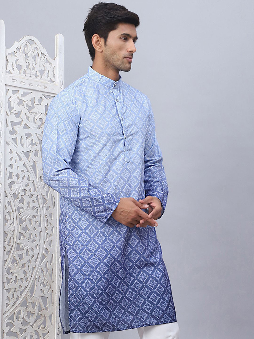 kurta Jompers Ethnic Motifs Printed Mandarin Collar Straight Kurta