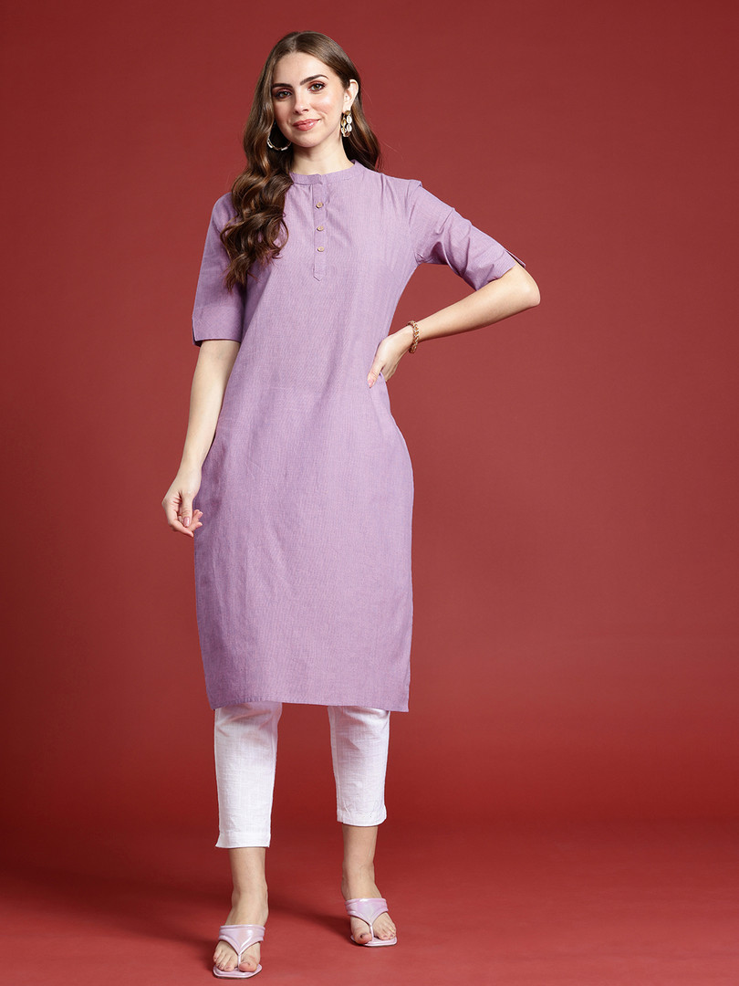 Anouk Women Cotton Straight Kurta