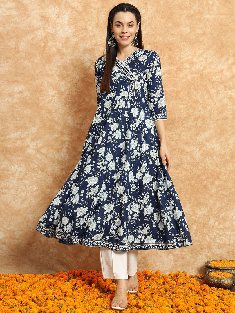 Navy Blue / White