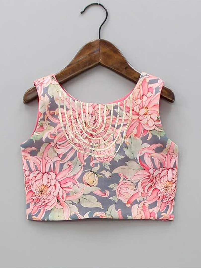 BAESD Girls Floral Printed Ready To Wear Lehenga With Blouse & Dupatta