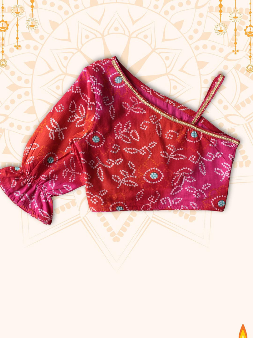 Peekaaboo Kids Girls Printed Ready to Wear Lehenga &