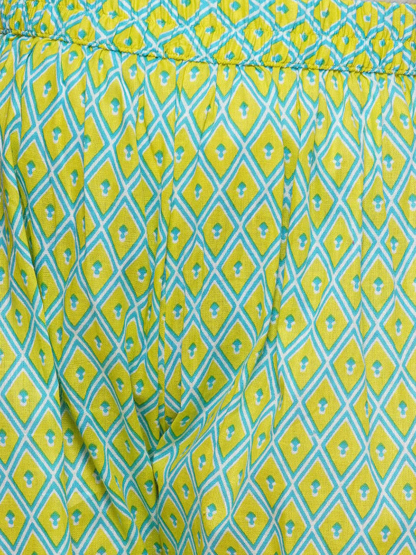 Modish Couture Girls Ethnic Motifs Printed Sequinned Pure Cotton Straight Kurta & Salwar