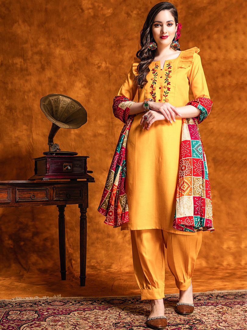 Mustard / Red