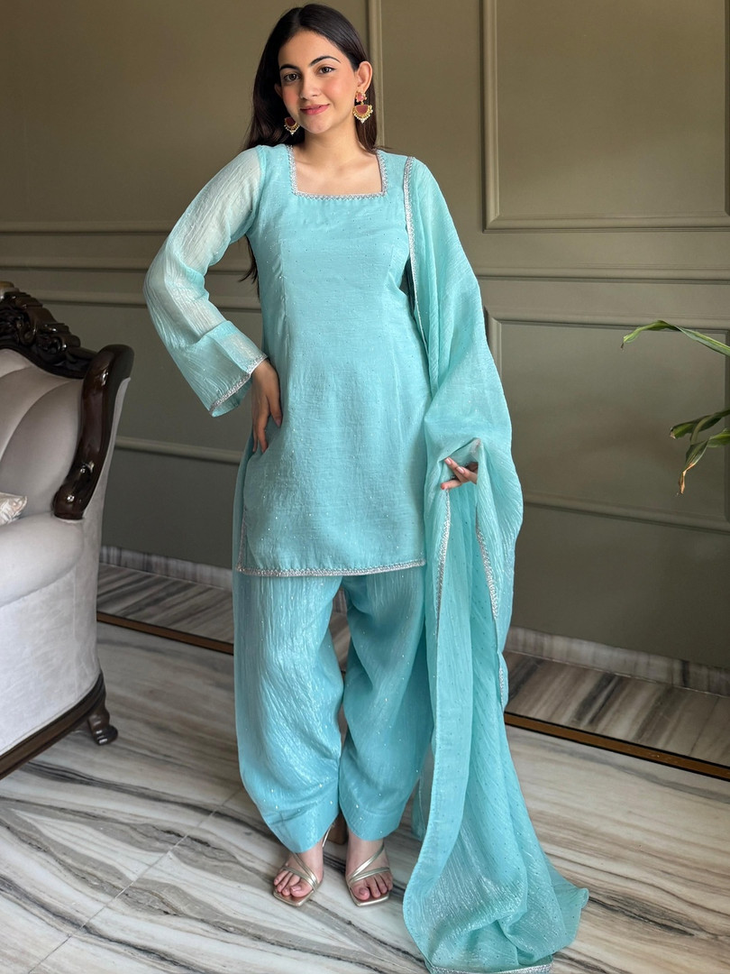 LABELKBBRAND Women Regular Kurta with Salwar & With Dupatta