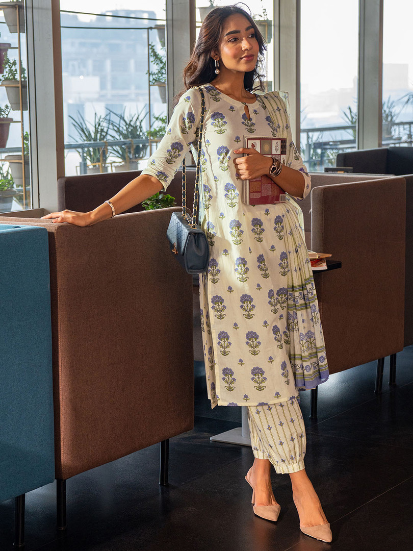 salwar Libas Women Floral Printed Kurta with Salwar & Dupatta