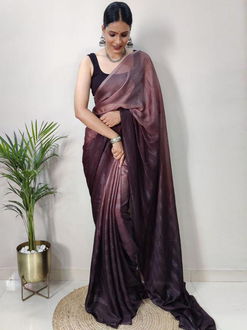 saree Anouk Rustic Ombre Poly Georgette Ready to Wear Saree