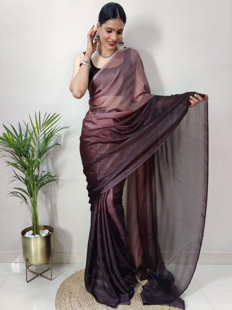 Anouk Rustic Ombre Poly Georgette Ready to Wear Saree
