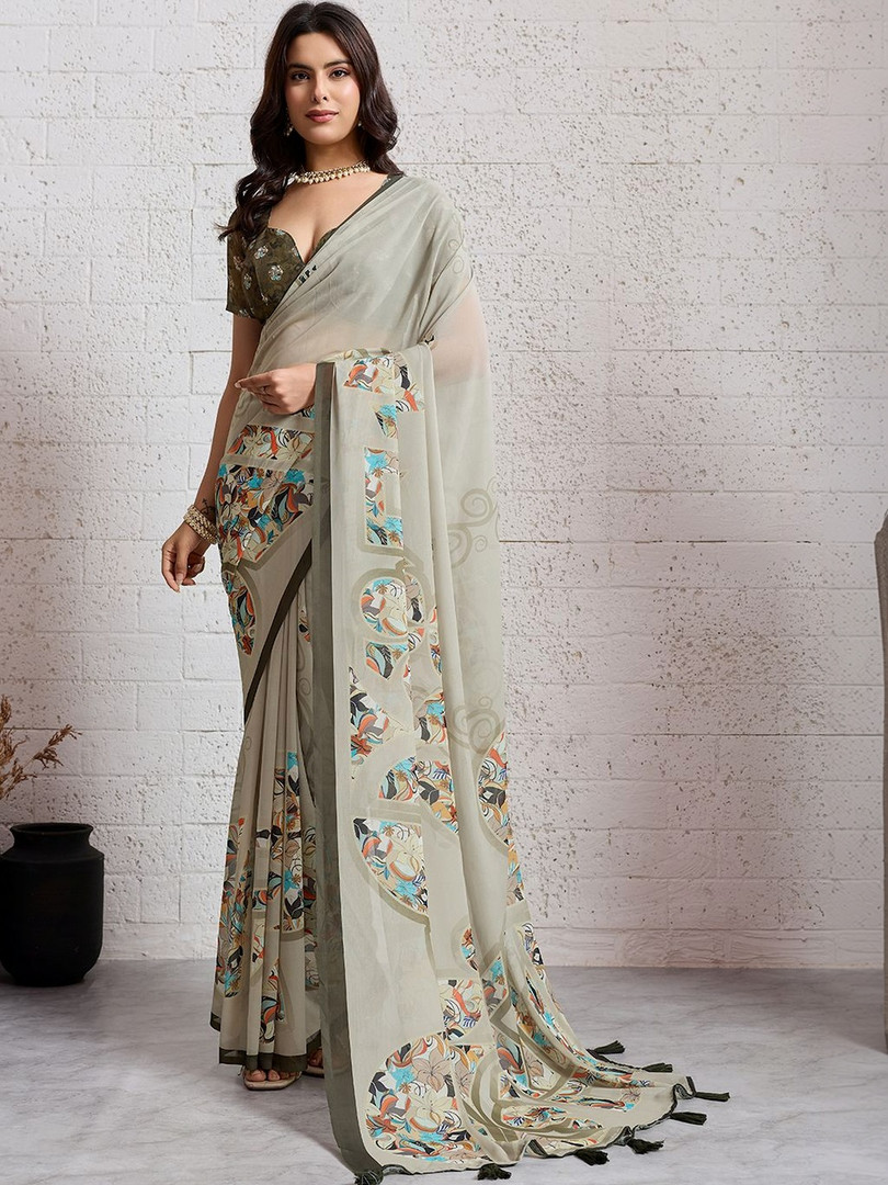 Priti Couture Poly Georgette Designer Saree