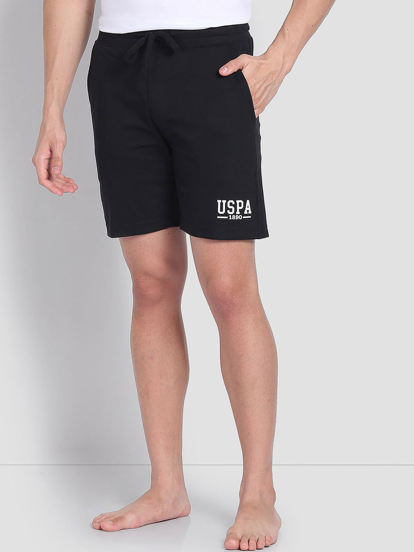 U.S. Polo Assn. Men Mid Rise Cotton Lounge Shorts