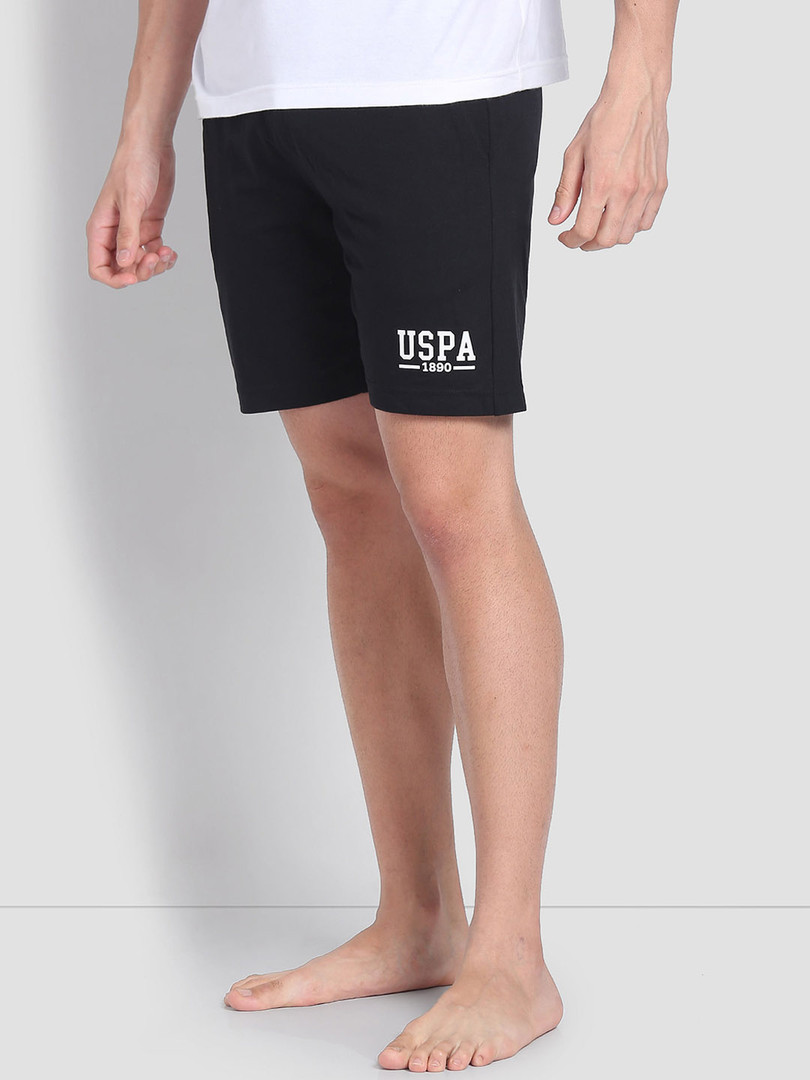 U.S. Polo Assn. Men Mid Rise Cotton Lounge Shorts