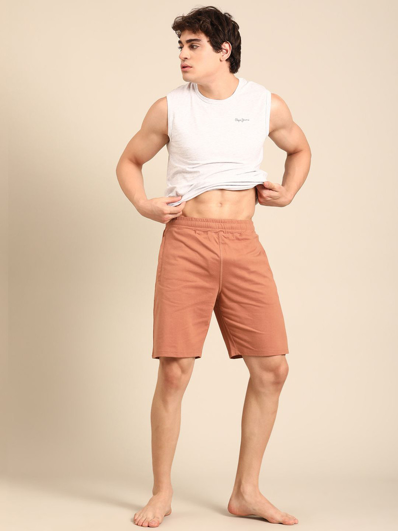 shorts Pepe Jeans Men Solid Mid-Rise Lounge Shorts