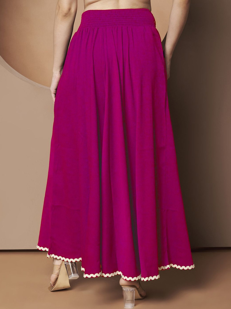 LookShine Women Wide-Leg Elastic Waist Skirts