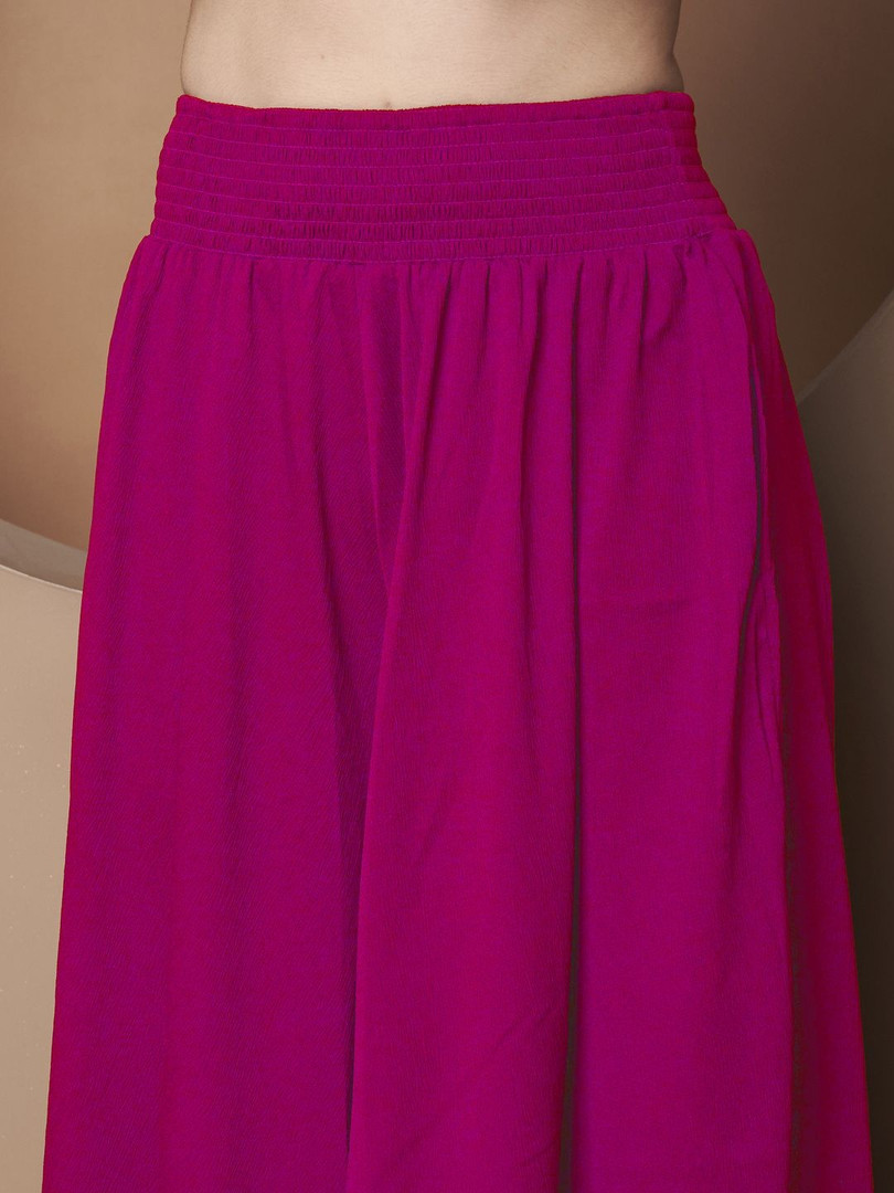 LookShine Women Wide-Leg Elastic Waist Skirts
