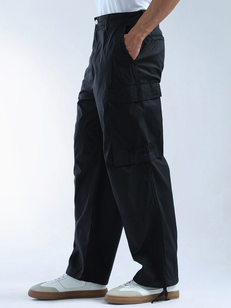Flying Machine Men Relaxed Fit Mid-Rise Cargos Trousers